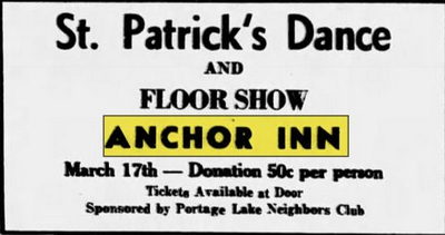 Anchor Inn - March 1950 Ad (newer photo)